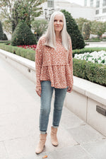 All About Flowers Top In Ginger - Maple Row Boutique 