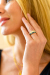Mariana Hand Crafted Blue Cross Ring - Maple Row Boutique 