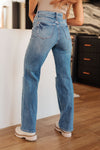 Bree High Rise Control Top Distressed Straight Jeans - Maple Row Boutique 
