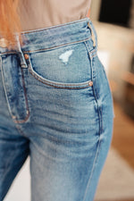 Bree High Rise Control Top Distressed Straight Jeans - Maple Row Boutique 