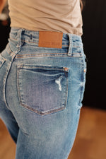 Bree High Rise Control Top Distressed Straight Jeans - Maple Row Boutique 