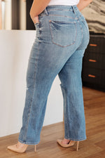 Bree High Rise Control Top Distressed Straight Jeans - Maple Row Boutique 