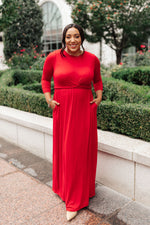 Bri Maxi Dress in Red - Maple Row Boutique 