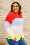 Bright Striped Knit Sweater - Maple Row Boutique 