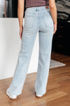 Brooke High Rise Control Top Vintage Wash Straight Jeans - Maple Row Boutique 