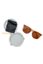 Collapsible Girlfriend Sunnies & Case in Champagne - Maple Row Boutique 