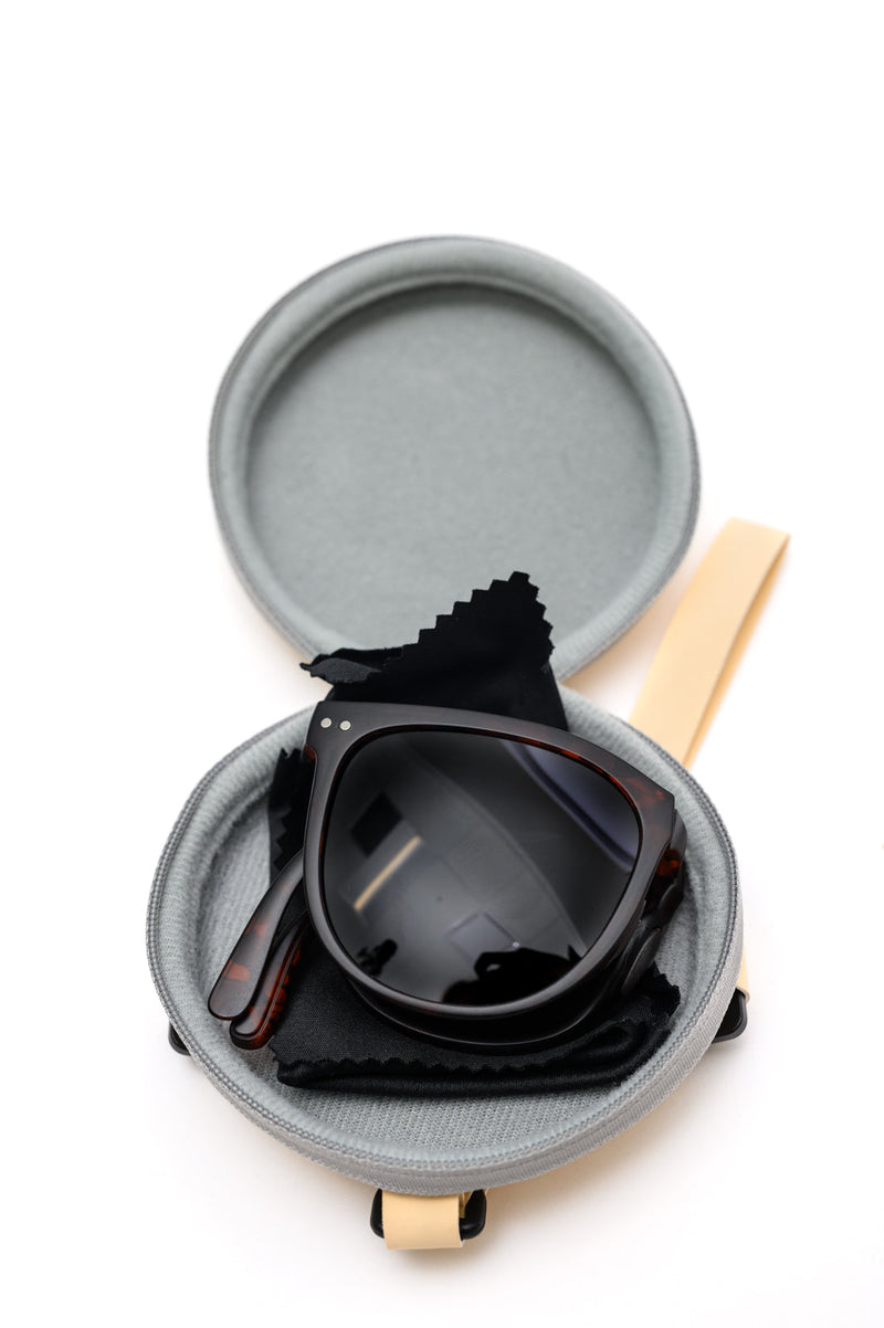 Collapsible Girlfriend Sunnies & Case in Tortoise Shell - Maple Row Boutique 