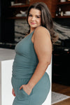 Casual But Cool Tank in Tidewater Teal - Maple Row Boutique 