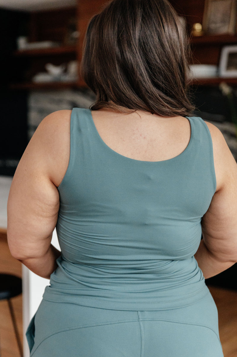 Casual But Cool Tank in Tidewater Teal - Maple Row Boutique 
