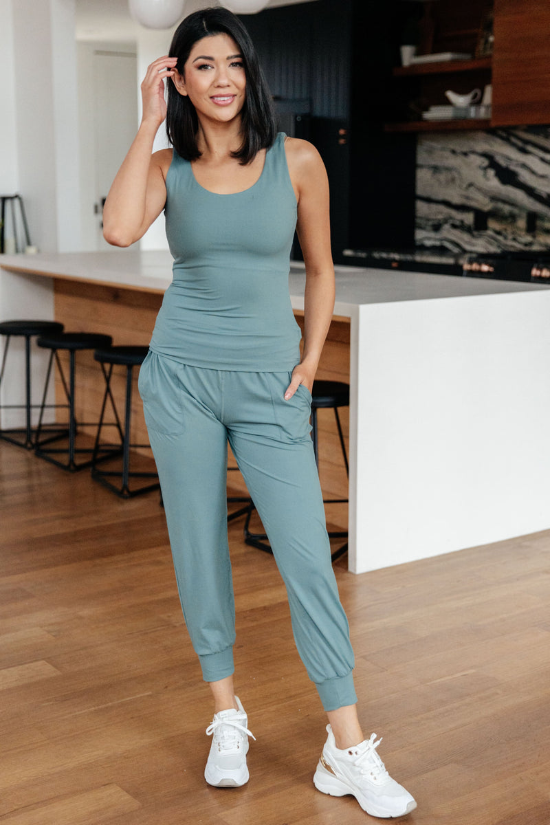 Casual But Cool Tank in Tidewater Teal - Maple Row Boutique 