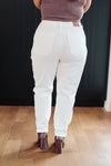 Charlene High Rise Jogger in Ecru - Maple Row Boutique 