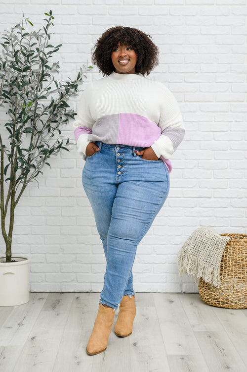 Hi-Rise Button Fly Skinny - Maple Row Boutique 
