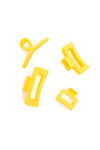 Claw Clip Set of 4 in Lemon - Maple Row Boutique 
