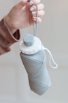 Collapsing Silicone Water Bottle in Diamond Gray - Maple Row Boutique 