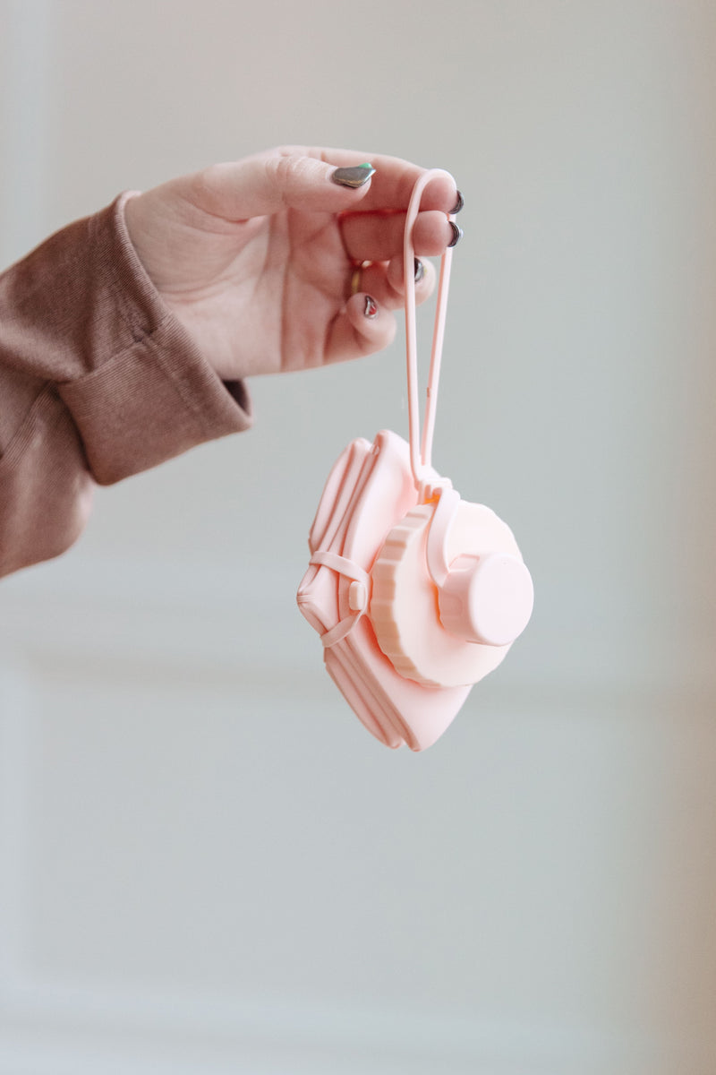 Collapsing Silicone Water Bottle in Diamond Pink - Maple Row Boutique 