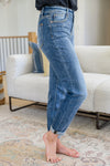 Corey Hi Rise Bleach Splash Boyfriend Jeans - Maple Row Boutique 