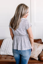 Take The Plunge Embroidered Micro Dot Blouse - Maple Row Boutique 