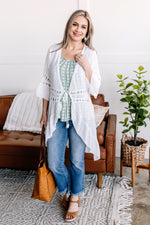 Crochet Cover Up in White - Maple Row Boutique 
