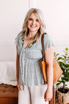 Take The Plunge Embroidered Micro Dot Blouse - Maple Row Boutique 