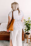 Take The Plunge Embroidered Micro Dot Blouse - Maple Row Boutique 