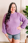 Cozy Knit Sweater In Orchid - Maple Row Boutique 