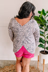 Snow Leopard Wrap Back Detail Top - Maple Row Boutique 