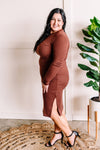 Midi Dress in Toasted Almond - Maple Row Boutique 
