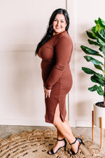 Midi Dress in Toasted Almond - Maple Row Boutique 