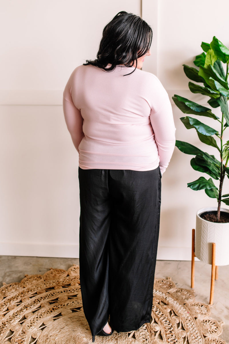 Love Is In The Air Ruched Top In Blushing Pink - Maple Row Boutique 