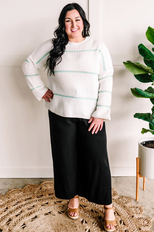 A Part Mint Sweater - Maple Row Boutique 