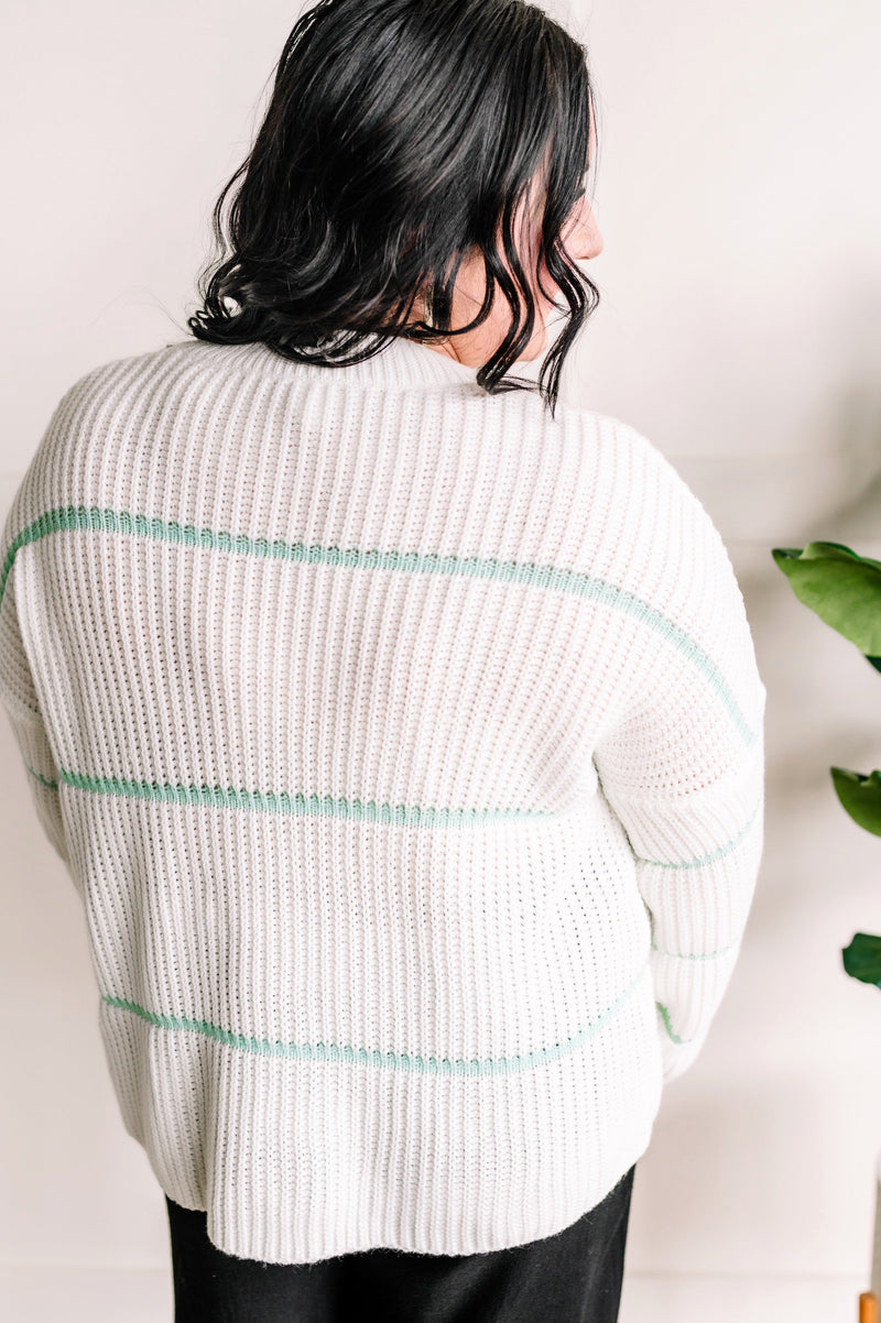 A Part Mint Sweater - Maple Row Boutique 