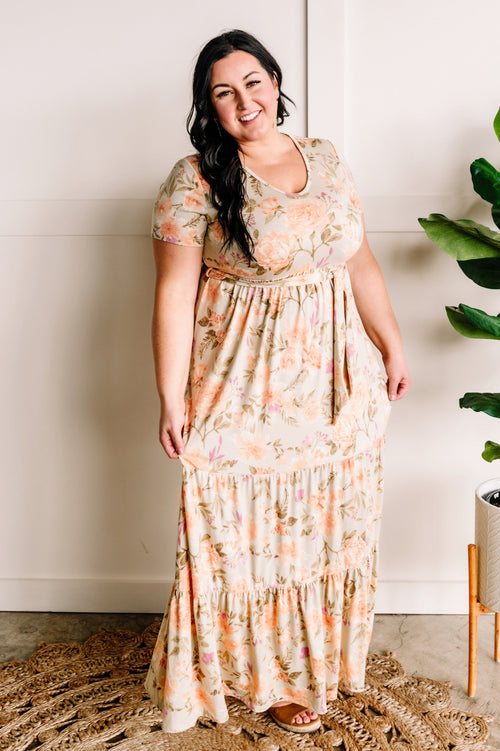 Vintage Floral Maxi Dress - Maple Row Boutique 