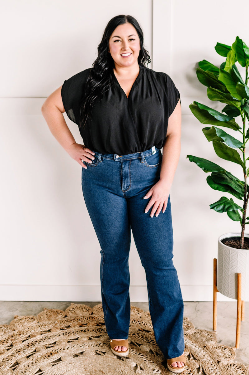 Cool Runnings Control Top, Cool Denim Flare Jeans By Judy Blue - Maple Row Boutique 