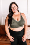 Hold Me Tight Bralette In Moss - Maple Row Boutique 