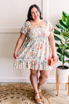 Tea Time Smocked Dress In Dainty Florals - Maple Row Boutique 