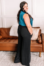Crossover Bodysuit In Teal - Maple Row Boutique 