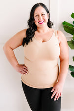 Seamless Reversible Tank Top In Nude - Maple Row Boutique 