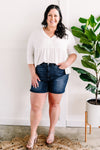 Decorative Button Baby Doll Sweater Top In Ivory - Maple Row Boutique 