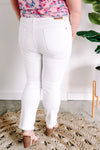 Boyfriend Non-distressed Judy Blue Jeans In White - Maple Row Boutique 