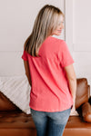 Raw Around The Edges In Coral - Maple Row Boutique 