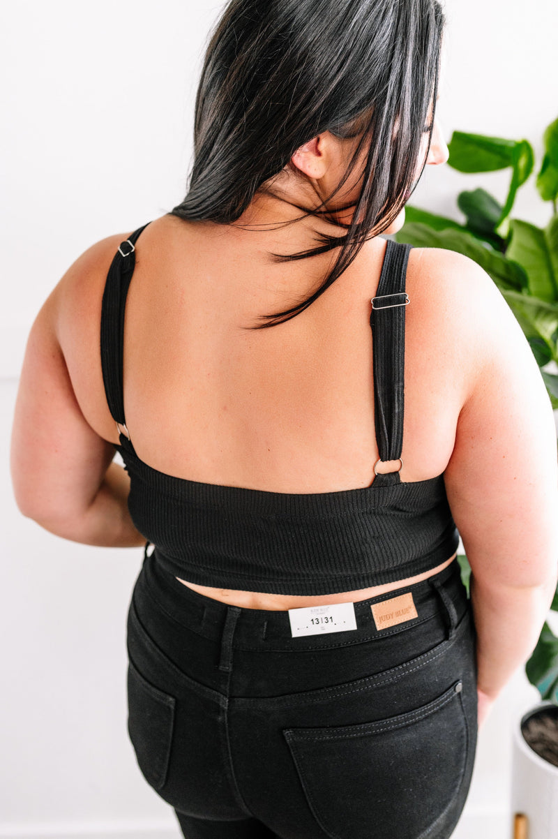 Ultra Soft Bra/Cami In Black - Maple Row Boutique 