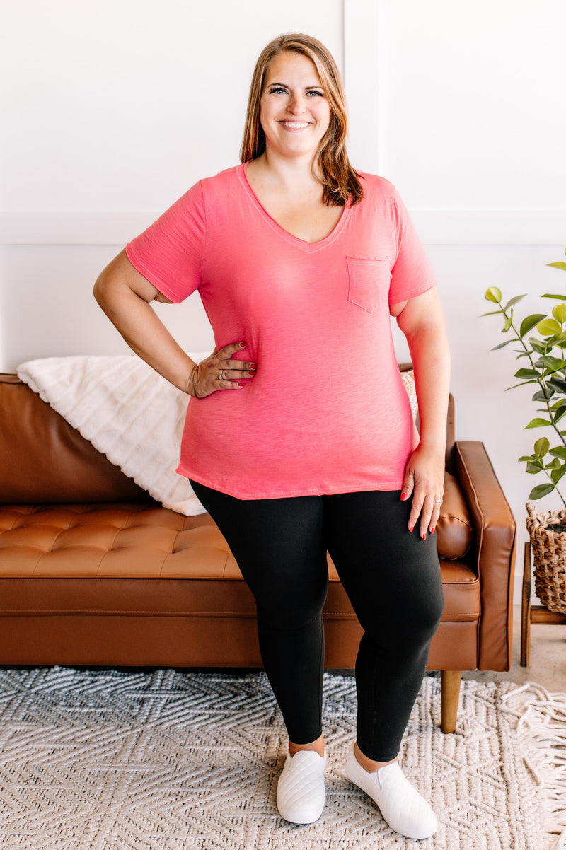 Raw Around The Edges In Coral - Maple Row Boutique 