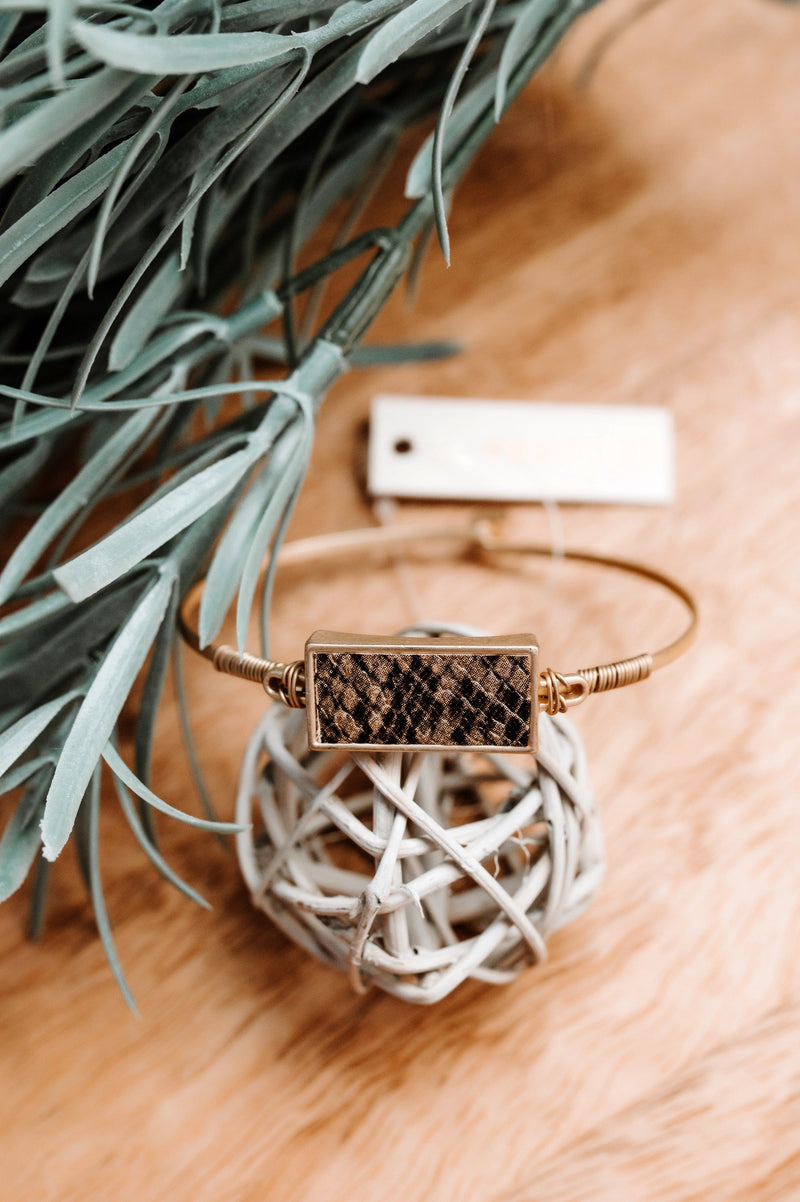 Hinged Bracelet in Classic Gold - Maple Row Boutique 