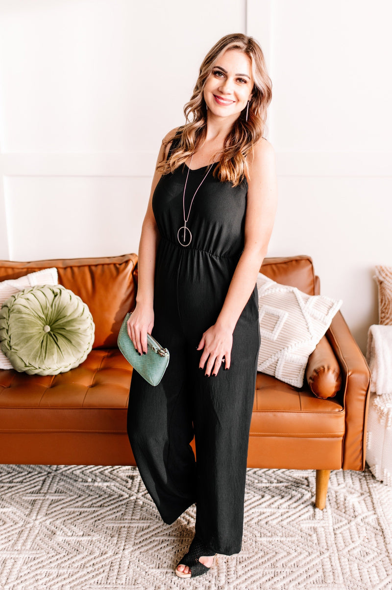 Only Love Jumpsuit In Black - Maple Row Boutique 