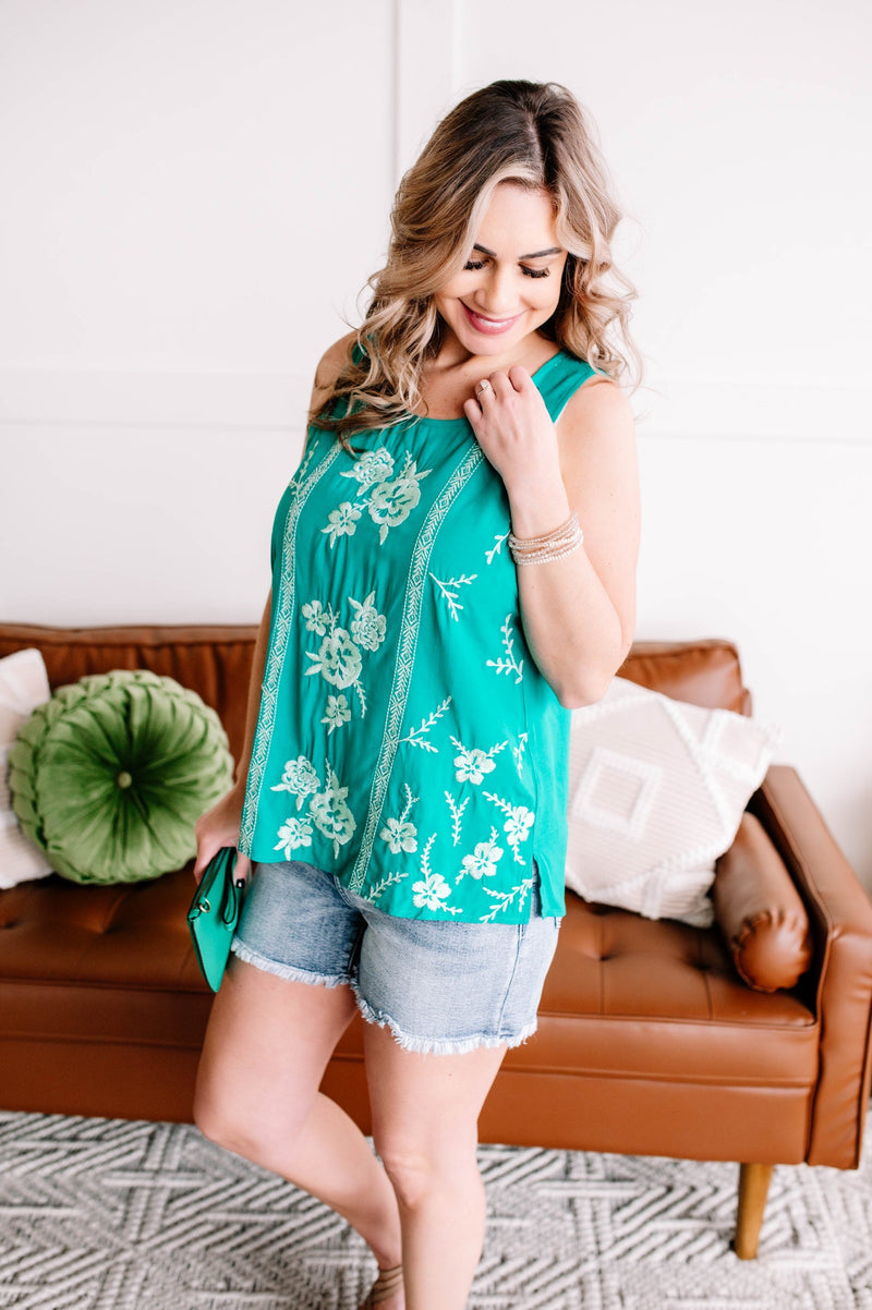 Hard To Get Starlet Teal Savanna Jane Top - Maple Row Boutique 