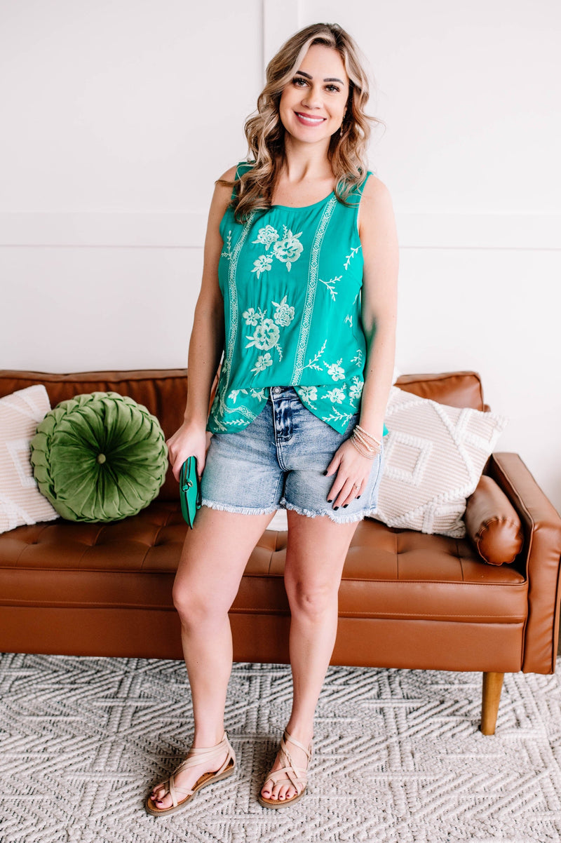 Hard To Get Starlet Teal Savanna Jane Top - Maple Row Boutique 