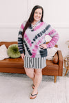 Walk Along Striped Denim Skirt in Charcoal - Maple Row Boutique 