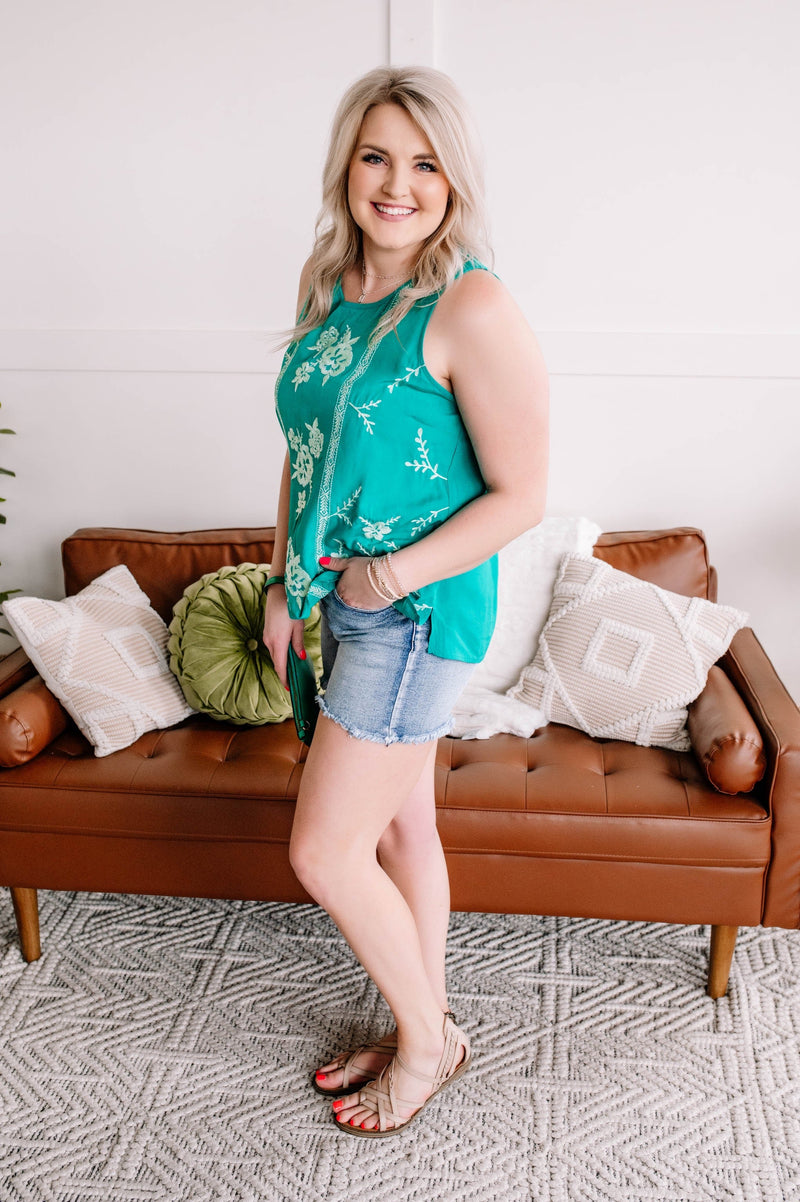 Hard To Get Starlet Teal Savanna Jane Top - Maple Row Boutique 
