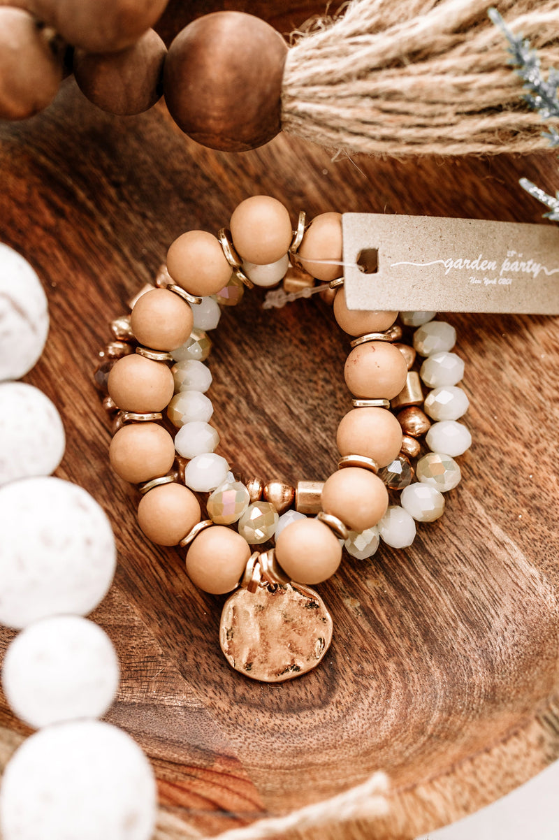 Bracelet Set In Worn Gold & Classy Neutrals - Maple Row Boutique 