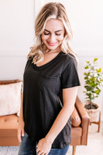 Raw Around The Edges Top In Black - Maple Row Boutique 